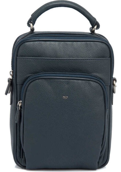 Lacivert Hakiki Deri Erkek Çapraz Askılı Çanta - S1AC00021200-X86 indirimleri