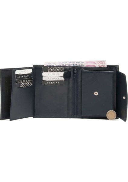 Lacivert Hakiki Deri Erkek Cüzdan - S1CE00001247-H86