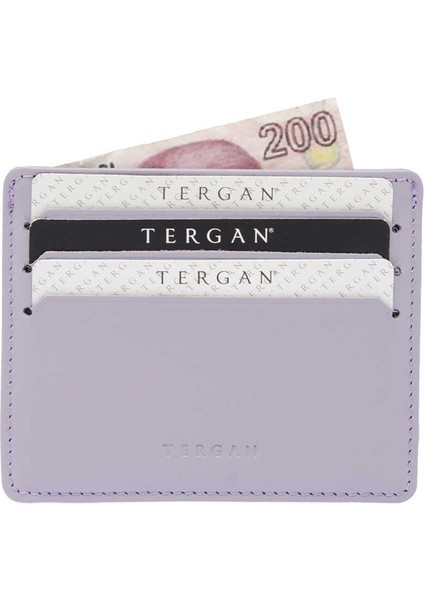 Lila Hakiki Deri Unisex Kredi Kartlık - S1KK00001050-T8J