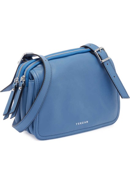 Mavi Hakiki Deri Kadın Çapraz Askılı Çanta - S23K1BC80167-I92