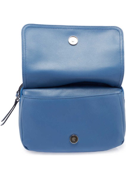 Mavi Hakiki Deri Kadın Çapraz Askılı Çanta - S23K1BC80167-I92