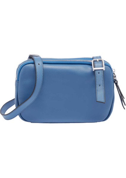 Mavi Hakiki Deri Kadın Çapraz Askılı Çanta - S23K1BC80167-I92