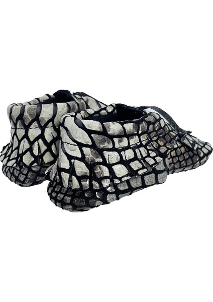 Hakiki Deri Timsah Derisi Desenli Bebek Patiği modelleri