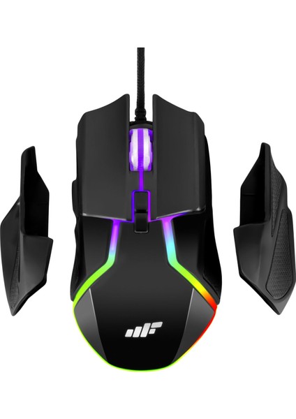Strike 0589 Kablolu RGB Led Aydınlatmalı 3200 DPI Gaming Oyuncu Mouse Siyah modelleri