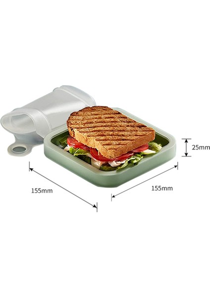 Taşınabilir Silikon Sandviç Tost Öğle Yemeği Kutusu Gıda Tutma Snack Box Öğrenci Ofis Çalışma Kutusu (Yurt Dışından) modelleri