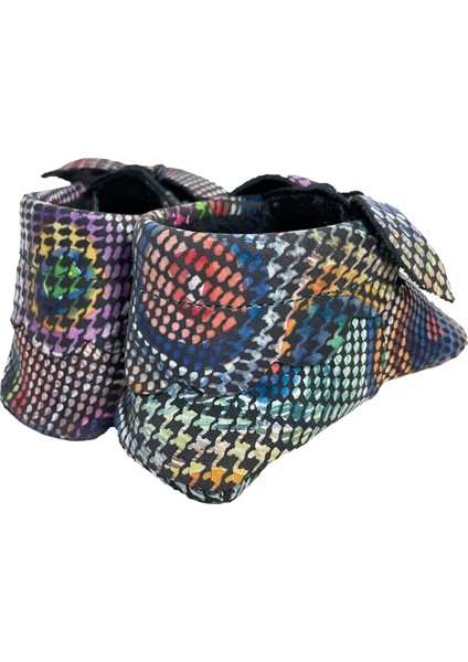 Hakiki Deri Renkli Bebek Patiği modelleri