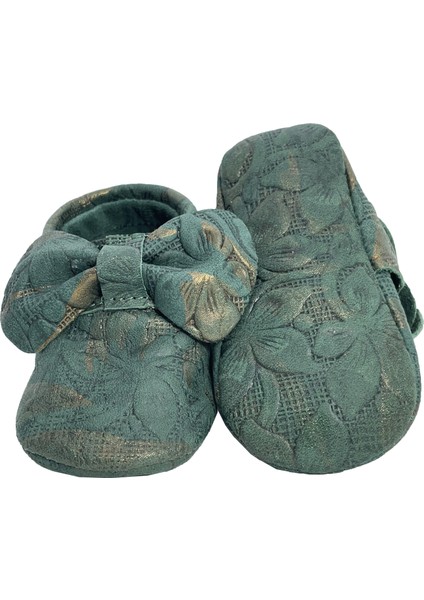 Hakiki Deri Yeşil Bebek Patiği fırsatları