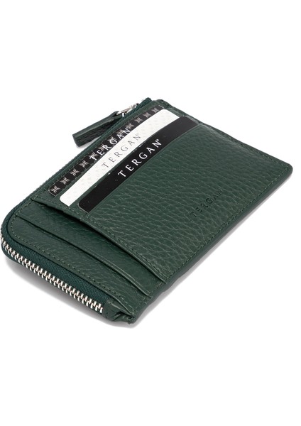 Yeşil Hakiki Deri Unisex Kredi Kartlık - S1KK00000265-I5T
