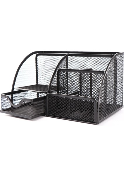 Mesh Masası Organizer Kalem Sahibi, Aksesuar Depolama Caddy 6 Bölmeli ve Drawer Office Malzemeleri Hediyesi (1 Pc) (Yurt Dışından)
