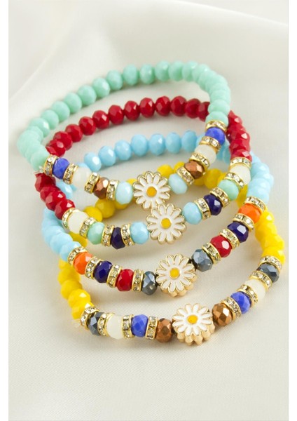 Msa-Shop Papatya Kristal Trend Bileklik-Roz