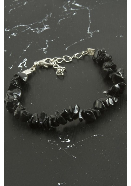 Msa-Shop Onix Kırık Doğaltaşlı Bileklik-Siyah fiyatları