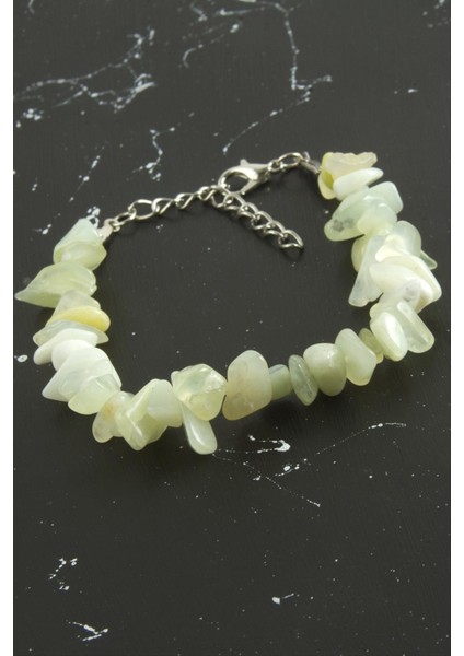 Msa-Shop Yeşim Kırık Doğaltaşlı Bileklik-Yeşil fiyatları