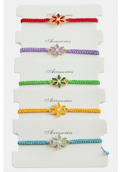 Msa-Shop Papatya Makrome Örgülü Bileklik-Renkli modelleri