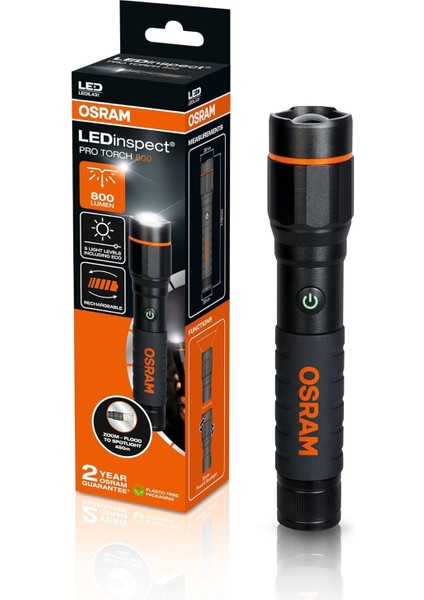 Ledinspect Pro Torch 800 LEDIL431 Şarjlı El Feneri 800 Lümen (1 Ad.)