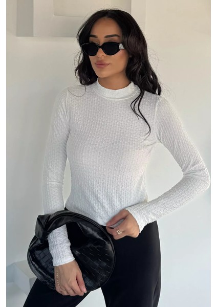 Kadın Dik Yaka Basic Bluz P-00018514