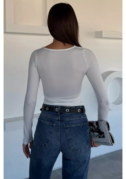 Kadın Kare Yaka Bluz P-00018525 fırsatları