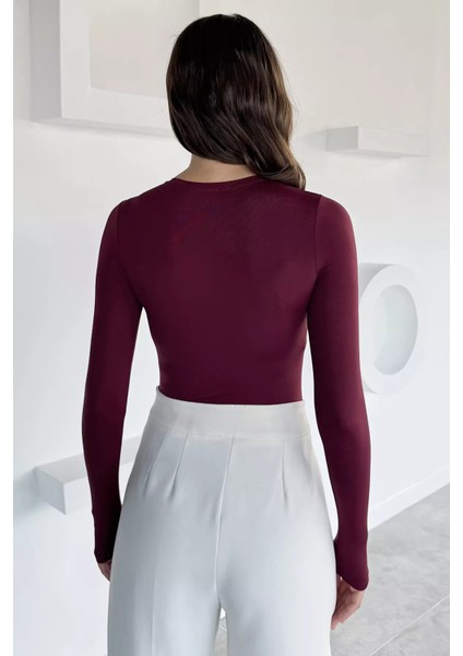 Kadın Bisiklet Yaka Çıtçıtlı Bodysuit P-00018524 fırsatları