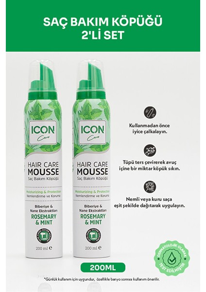 Icon Care Saç Bakım Köpüğü Rosemary & Mınt 2'li Set indirimleri