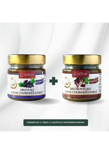 Aronya + Keçiboynuzlu Kabak Çekirdeği Ezme Seti