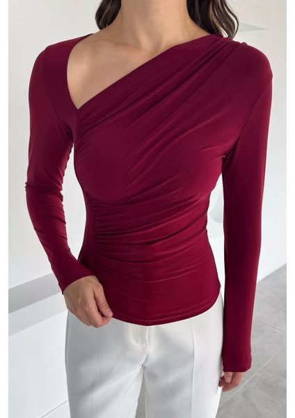 Kadın Drapeli V Yaka Bluz P-00018522 fiyatları