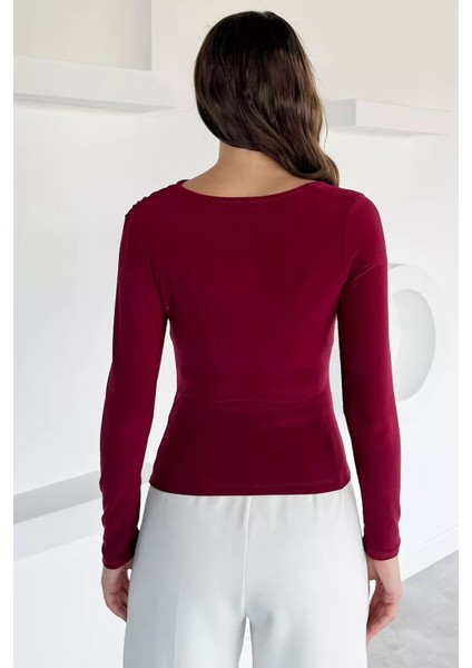 Kadın Drapeli V Yaka Bluz P-00018522 indirimleri