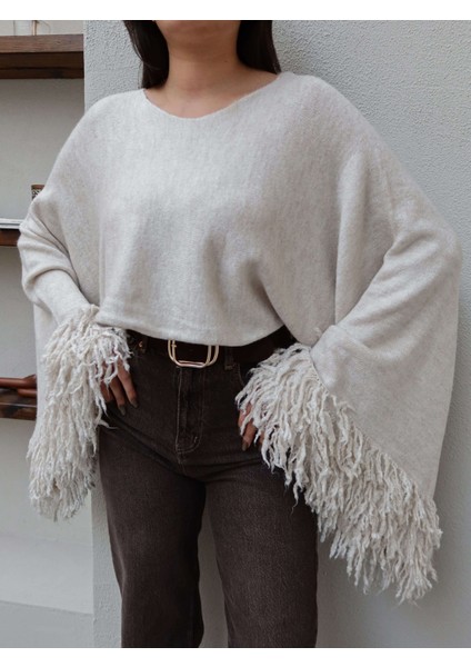 Püsküllü Triko Kazak fiyatları