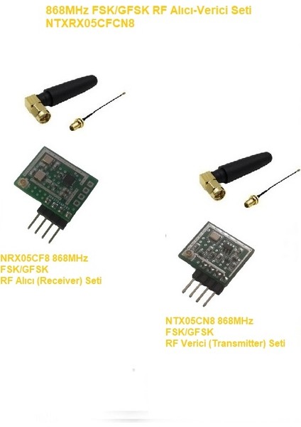 868MHZ Fsk/gfsk Rf Alıcı Verici Seti (NTXRX05CFCN8)