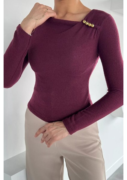 Kadın Omuz Aksesuarlı Bluz P-00018502 modelleri