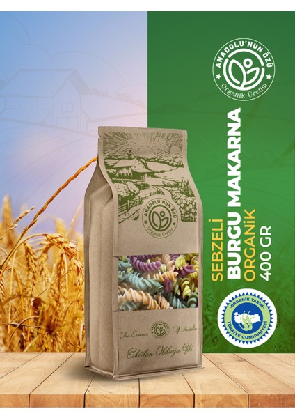 Organik Sebzeli Burgu Makarna ''400GR'' fiyatları