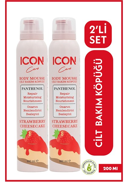 Icon Care Cilt Bakım Köpüğü Strawberry & Cheesecake 2'li Set