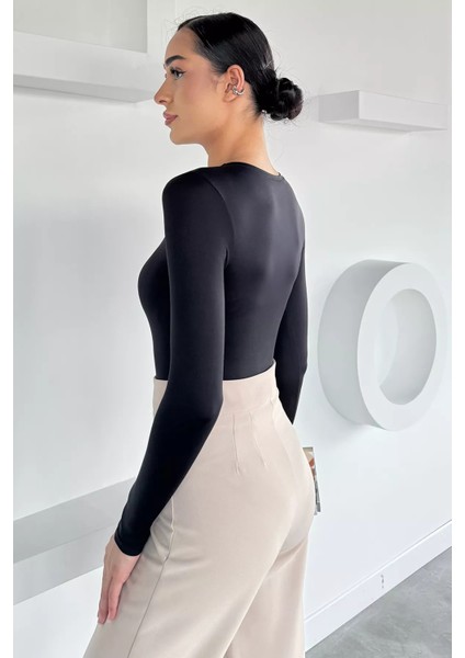 Kadın Bisiklet Yaka Çıtçıtlı Bodysuit P-00018524 fırsatları