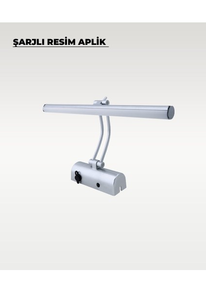 Şarjlı Krom Flüt Aplik 3200K Sarı Işık – Elektrik Gerektirmez modelleri