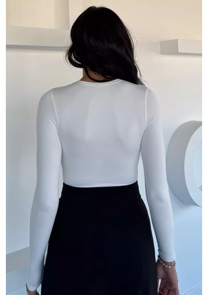 Kadın Bisiklet Yaka Çıtçıtlı Bodysuit P-00018524 fırsatları