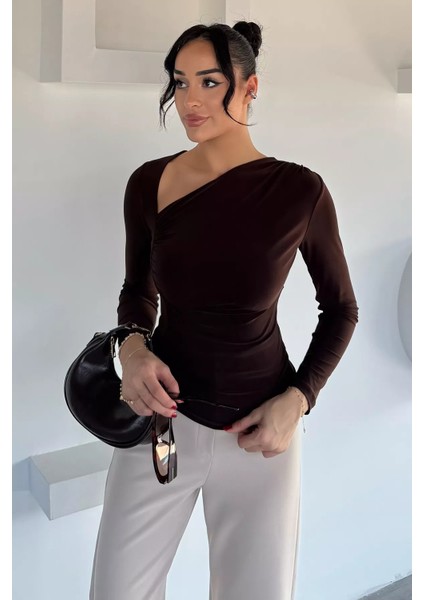 Kadın Drapeli V Yaka Bluz P-00018522 fiyatları