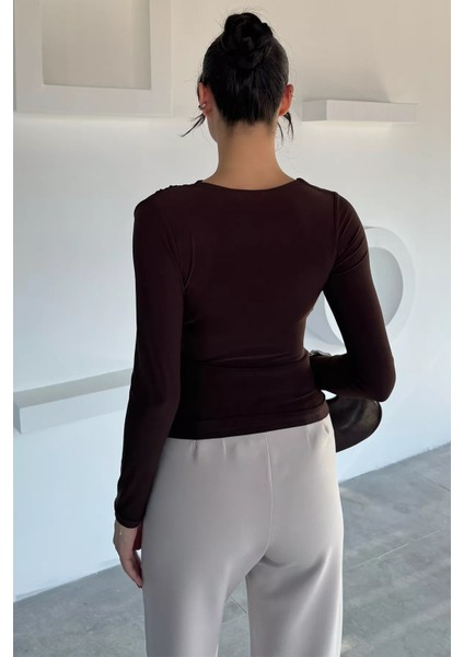 Kadın Drapeli V Yaka Bluz P-00018522 fırsatları