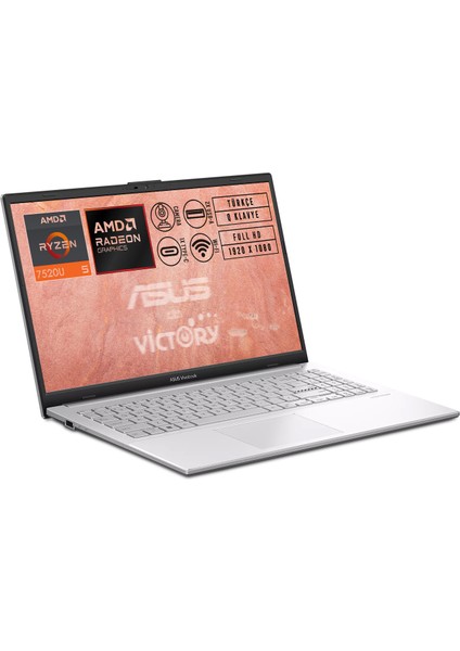 Vivobook Go 15 Amd Ryzen 5 7520U 8gb 512GB SSD 15.6" Fdos + Vıt Termometre E1504FA-BQ1741 006 modelleri