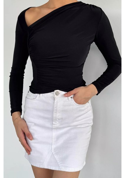 Kadın Drapeli V Yaka Bluz P-00018522 modelleri