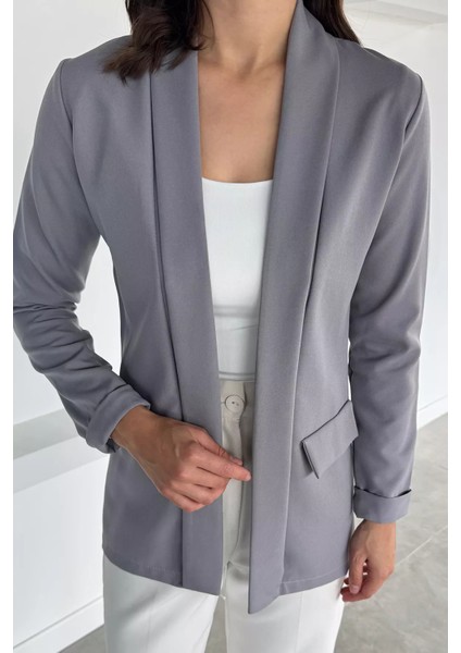 Kadın Duble Kol Önü Açık Ceket P-00018529 fiyatları