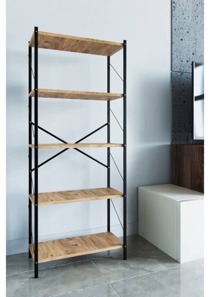 Metal Mutfak Rafı Malzeme Dolabı 5 Raflı Mikrodalga Fırın Rafı Çok Amaçlı Dolap Raf 150 cm Ceviz modelleri