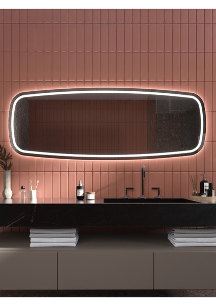 - Milano LED Aydınlatmalı Ayna 170X62 - Tri-Color + Dimmer + Defogger