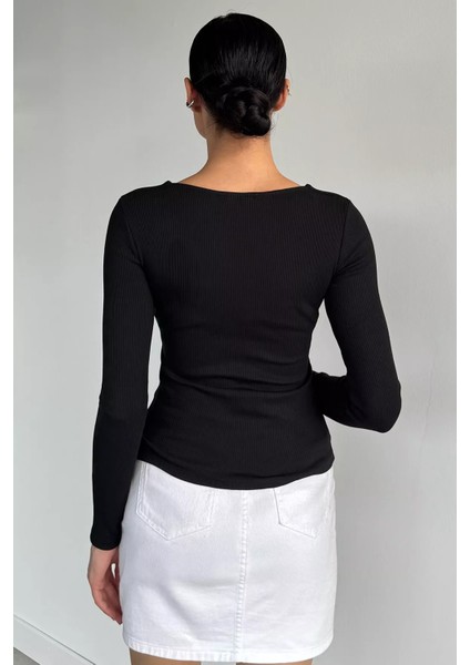 Kadın Likralı V Yaka Detaylı Bluz P-00018508 modelleri