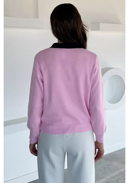 Kadın Yarım Düğmeli Triko Kazak P-00018491 fırsatları