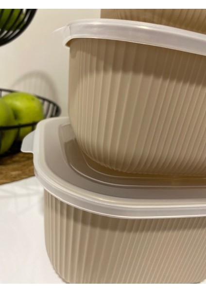 Şeffaf Kapaklı 3'lü Saklama Kabı , Kare Kase Seti fiyatları