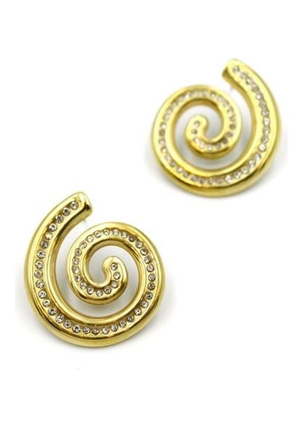 Kıvrımlı Küpe - Altın