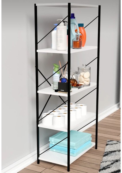Metal Banyo Mutfak Rafı Malzeme Dolabı 5 Raflı Çok Amaçlı Dolap Raf 150 cm Beyaz fiyatları