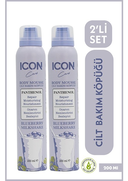 Icon Care Cilt Bakım Köpüğü Blueberry & Mılkshake 2'li Set
