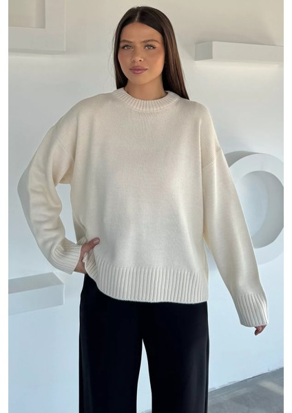 Kadın Bisklet Yaka Triko Kazak P-00018507