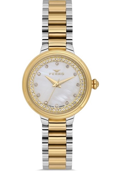 FL21493A-D Quartz Çelik Altın/gri 28 mm Kadın Kol Saati fırsatları