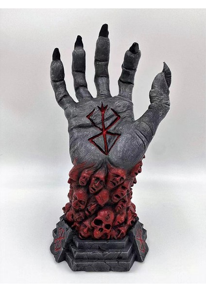 Heykel Berserk Eli Tanrı Şeytan Şeytan El Kafatası Rune Heykel Ofis Dekoru Için Heykel (Yurt Dışından) modelleri