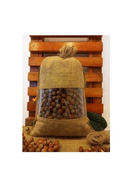 Interbag 30X50 cm Şeffaf Pencereli 5 kg Jüt Çuval (10 Lu Paket)